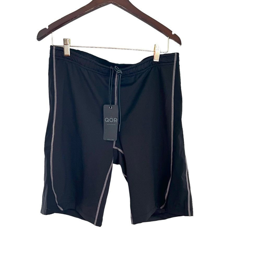 QOR Men's Padded Cycling Shorts NWT | Gray | Size M | Performance Activewear